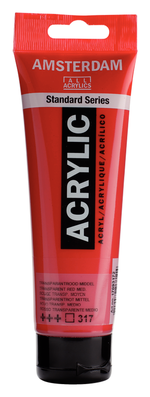 Acryl 120 ml Color Rot Transparentes Medium 317