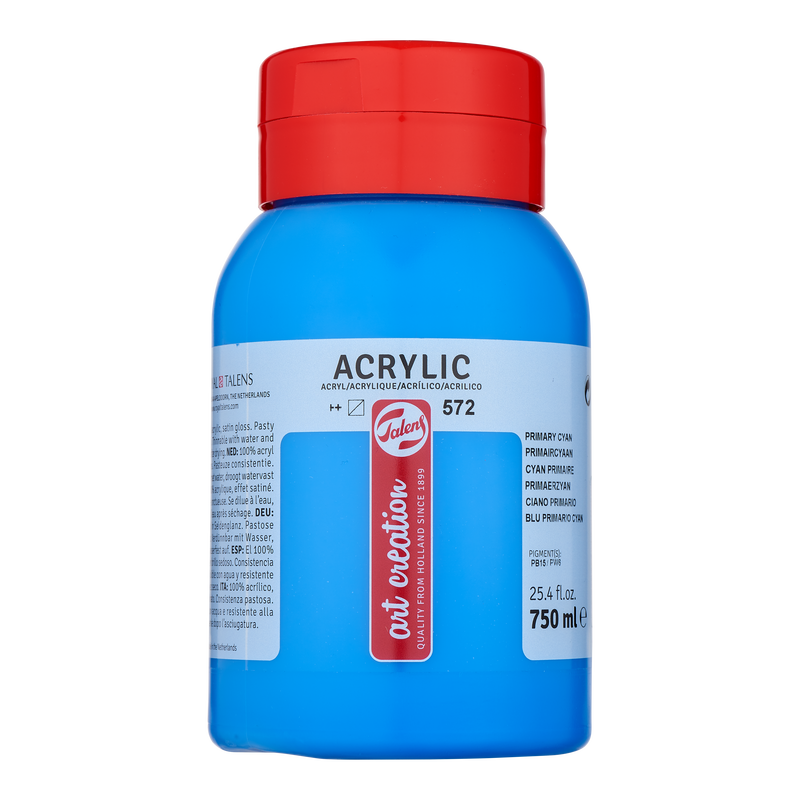 Acryl 750 ml Color Primärblau Cyan 572
