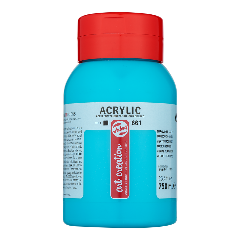 Acrylic 750 ml Color Turquoise Green 661