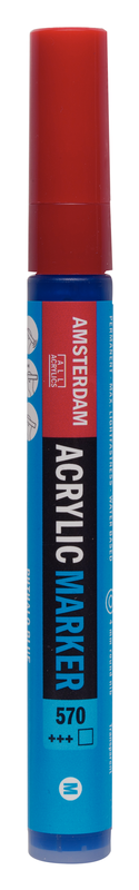 Amsterdam Acrylic Marker Medium Point Acrylic Marker Number 570 Color Phthalo Blue