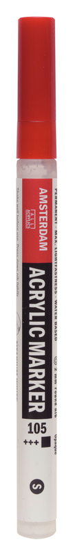 Amsterdam Acrylic Marker Fine Tip (S) Acrylic Marker Number 105 Color Titanium White
