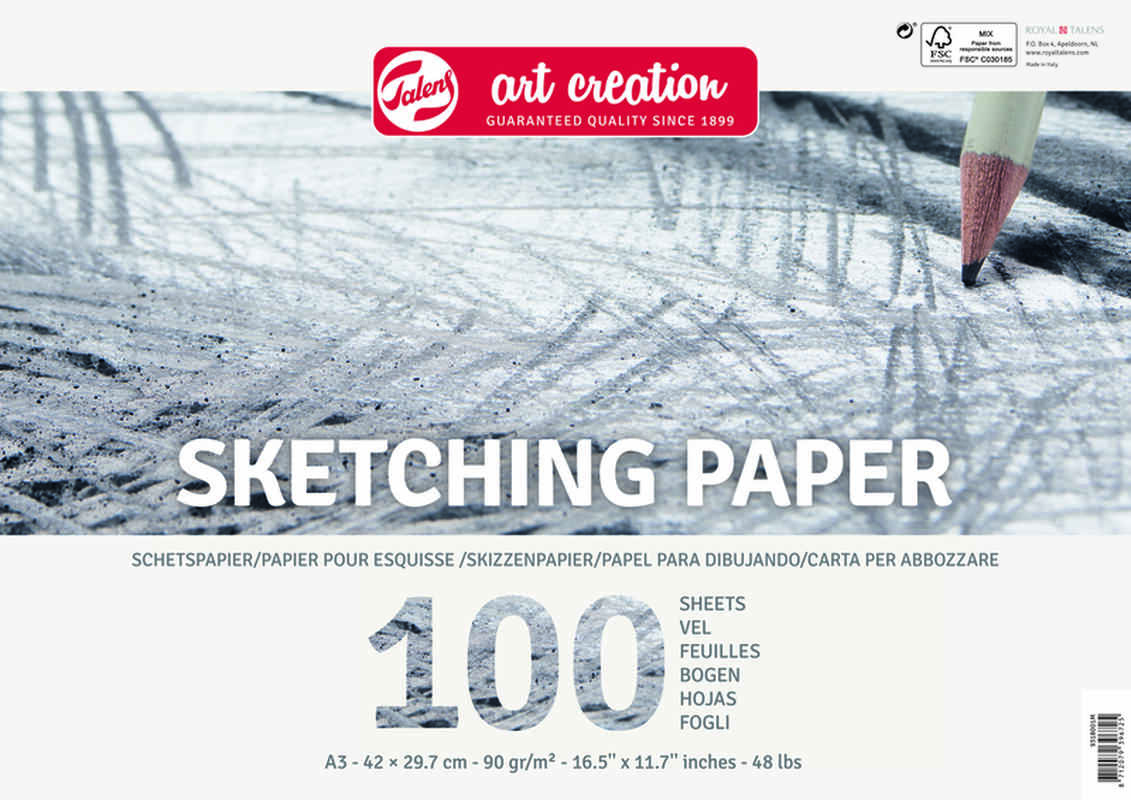 Art Creation Skizzenpapierblock 90gr A3 100 Blatt