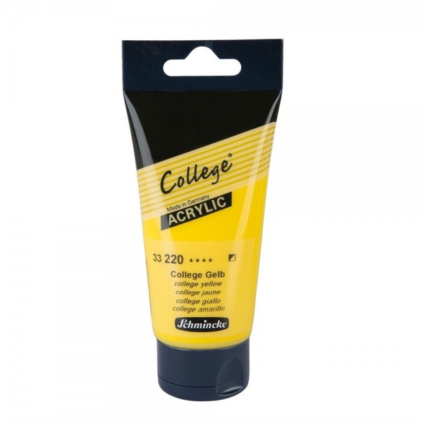 Acrylic College Schmincke 75ml Series 33 Number 220 Color College Yellow