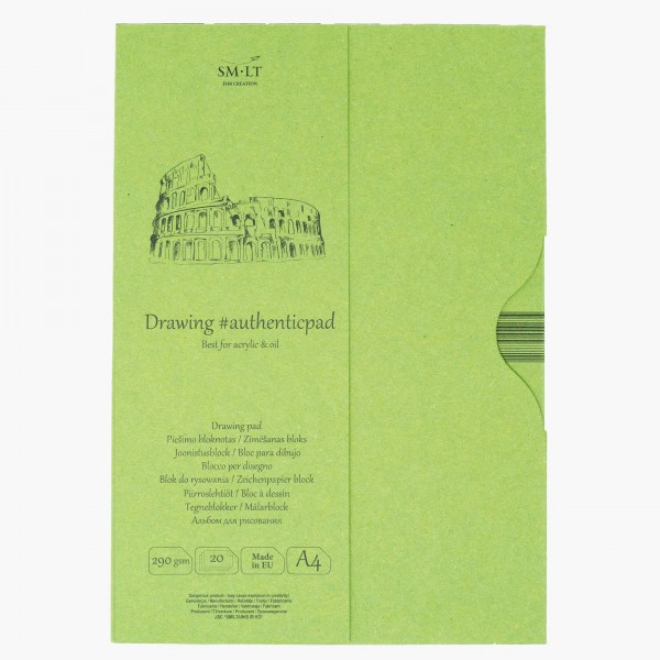 Smlt Art Drawing authenticpad Acrylic and Oil Painting Pad in case 290gr A4 20 Sheets