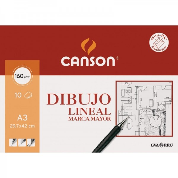 Canson Guarro Lineare Zeichenpapiere Senior Brand 160gr A3 10 Blatt