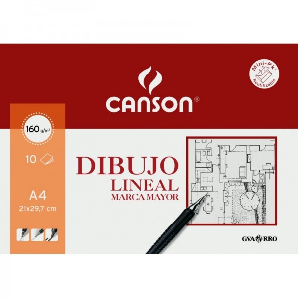 Canson Guarro Lineare Zeichenpapiere Senior Brand 160gr A4 10 Blatt