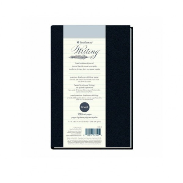 Strathmore Writing Pad Hard Cover Journal with lined paper 90g- 14x21 6cm 160 Sheets