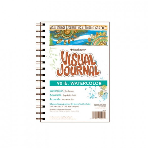 Strathmore Visual Journal Pad for Watercolor 190gr 14x20 3cm 34 Sheets