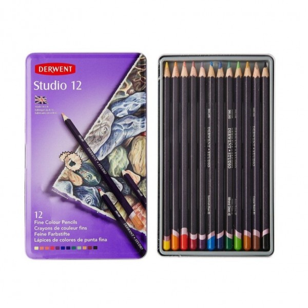 Derwent Box of 12 colored pencils Studio 12