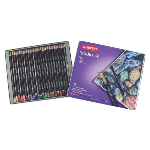 Derwent Box of 24 colored pencils Studio 24