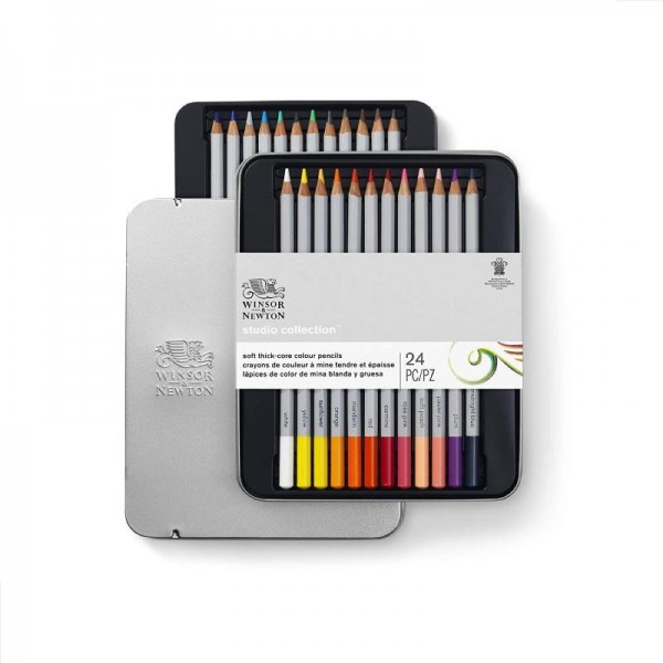 Winsor & Newton Bleistift-Box Farbstifte 24 Stifte