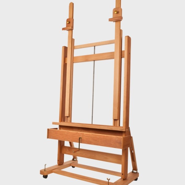 Mabef Studio Easel M/06 Large with Rack and Wheels Assembled, Adjusted and Tested