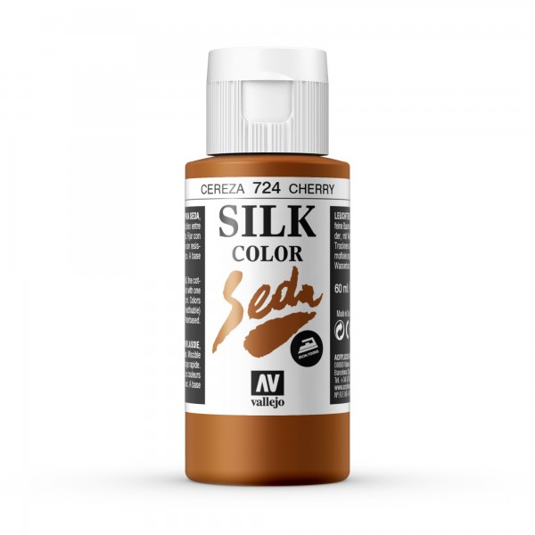 Silk Silk Paint Silk Color Vallejo Number 724 Color Cherry 60ml