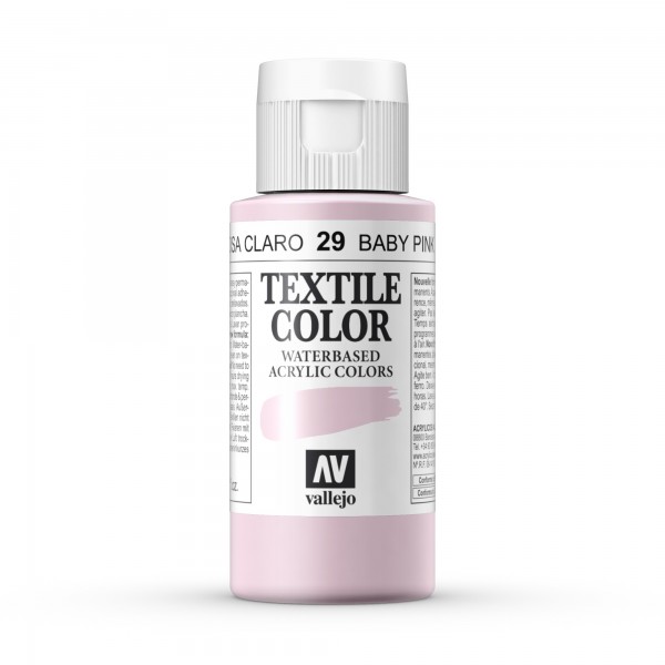 Vallejo Color Textile Paint Number 29 Color Light Pink 60ml