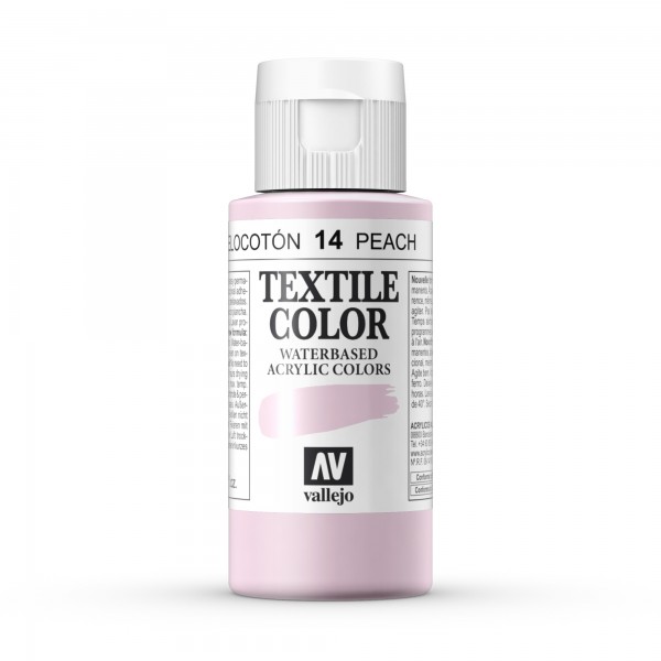 Vallejo Color Textile Paint Number 14 Color Peach 60ml