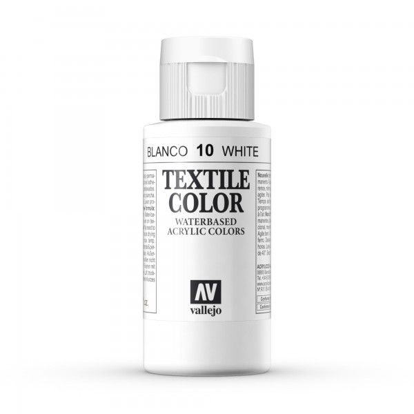 Vallejo Textilfarbe Farbe Nummer 10 Farbe Weiß 60ml