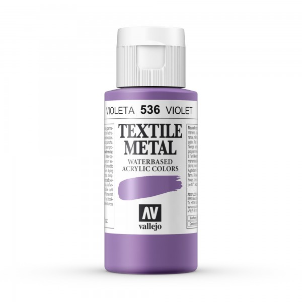 Vallejo Metallic Color Textile Paint Number 536 Color Metallic Violet 60ml