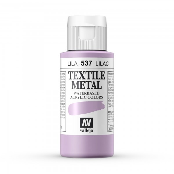 Vallejo Metallic Color Textile Paint Number 537 Color Lilac 60ml