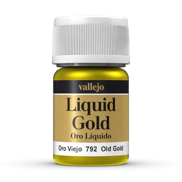Vallejo Liquid Gold Paint Old Gold Liquid nº 792 Old Gold 35ml